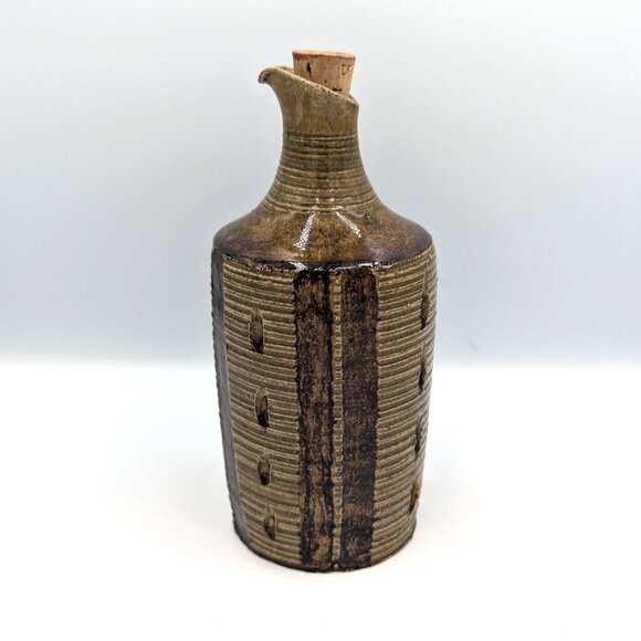 Early Felix Tissot Taxco Pottery Stoneware Oil Cruet Spouted Jar Signed 8